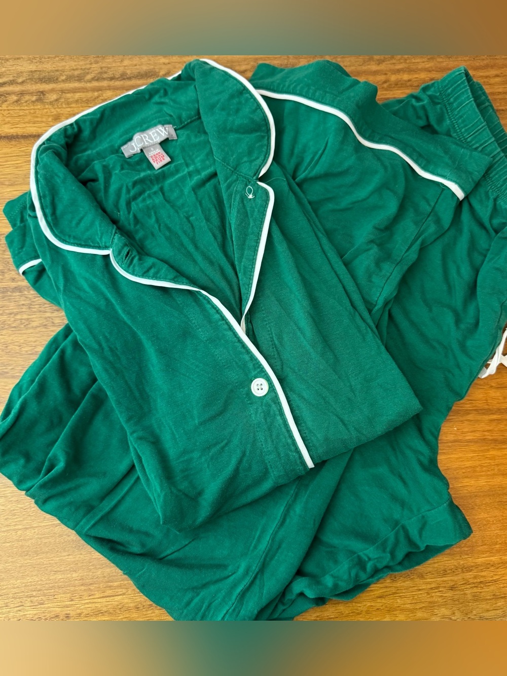 J.Crew women's emerald green pajama set Size S